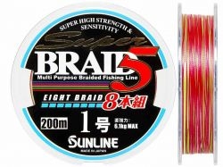 Шнур SUNLINE Super Braid 5 (8 Braid) 200m #1.0/0.165mm 6.1kg