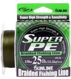 Шнур Sunline Super PE 150m #0.8/0.148mm 8lb/3.6kg /Dark Green