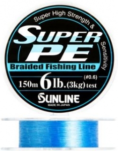 Шнур SUNLINE Super PE BlueBird special 150m #0.6/0.128mm 6lb/3kg /Light Blue