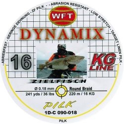 Шнур WFT Round Dynamix Pilk Yellow 220m 0.18mm 36lb/16kg