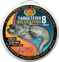 Шнур WFT TargetFish 8 Catfish Brown 220m 0.50mm 106lb/48kg