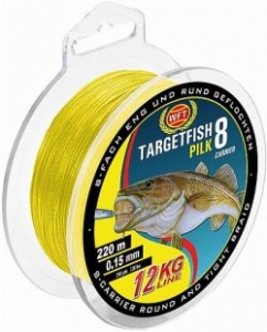 Шнур WFT TargetFish 8 Pilk Yellow 220m 0.22mm 44lb/20kg