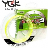Шнур YGK G-Soul X3 150m #0.4/0.104mm 6lb /Light Yellow