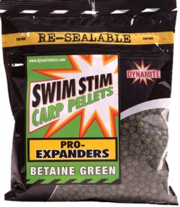 Пеллетс DYNAMITE BAITS Swim Stim Pro-Expanders Betaine Green 4mm, 350g