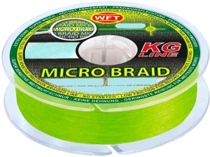 Шнур WFT Micro Braid 150m #0.07/0.04mm 3kg/6.6lb Chartreuse