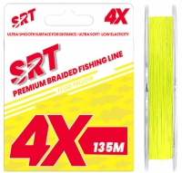 Шнур SERT SRT 4Х 135m #0.4/0.10mm 12lb/5.45kg Fluo Yellow