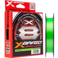 Шнур YGK X-Braid Braid Cord X8 150m #2.5/0.27mm 35lb/16kg Chartreuse