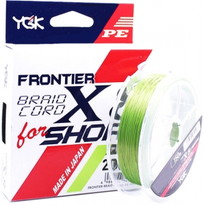 Шнур YGK Frontier Braid Cord X8 150m #1.2/0.185mm 20lb/9.0kg Green