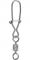 Застежка DRAGON Spinn Lock №2/0 41mm/38kg с вертлюжком (5шт.)